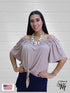 OFF Shoulder top with a front knot detail - T509