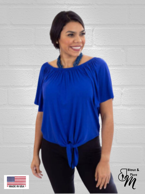 OFF Shoulder top with a front knot detail - T509