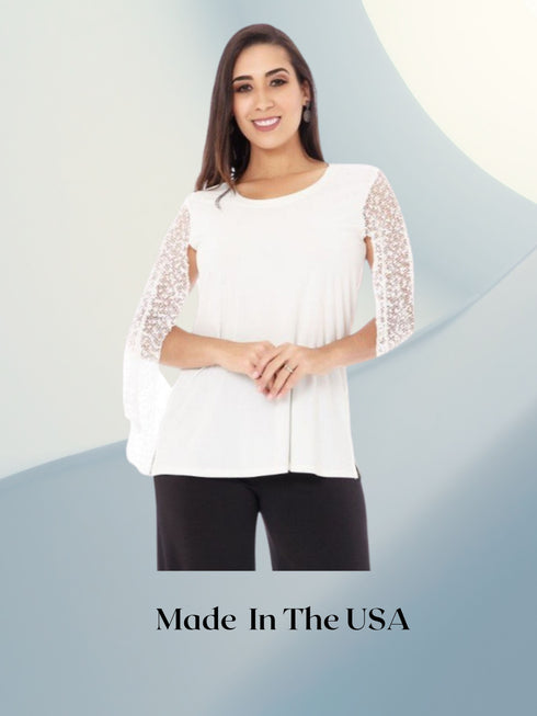 Long slit sleeve exaggerated Sexy Bodycon Tunic Top - T436