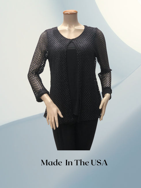 Two-layer jacket with a transparent layer on top - T448