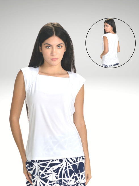 TOP Queen Anne Neckline Top - T603